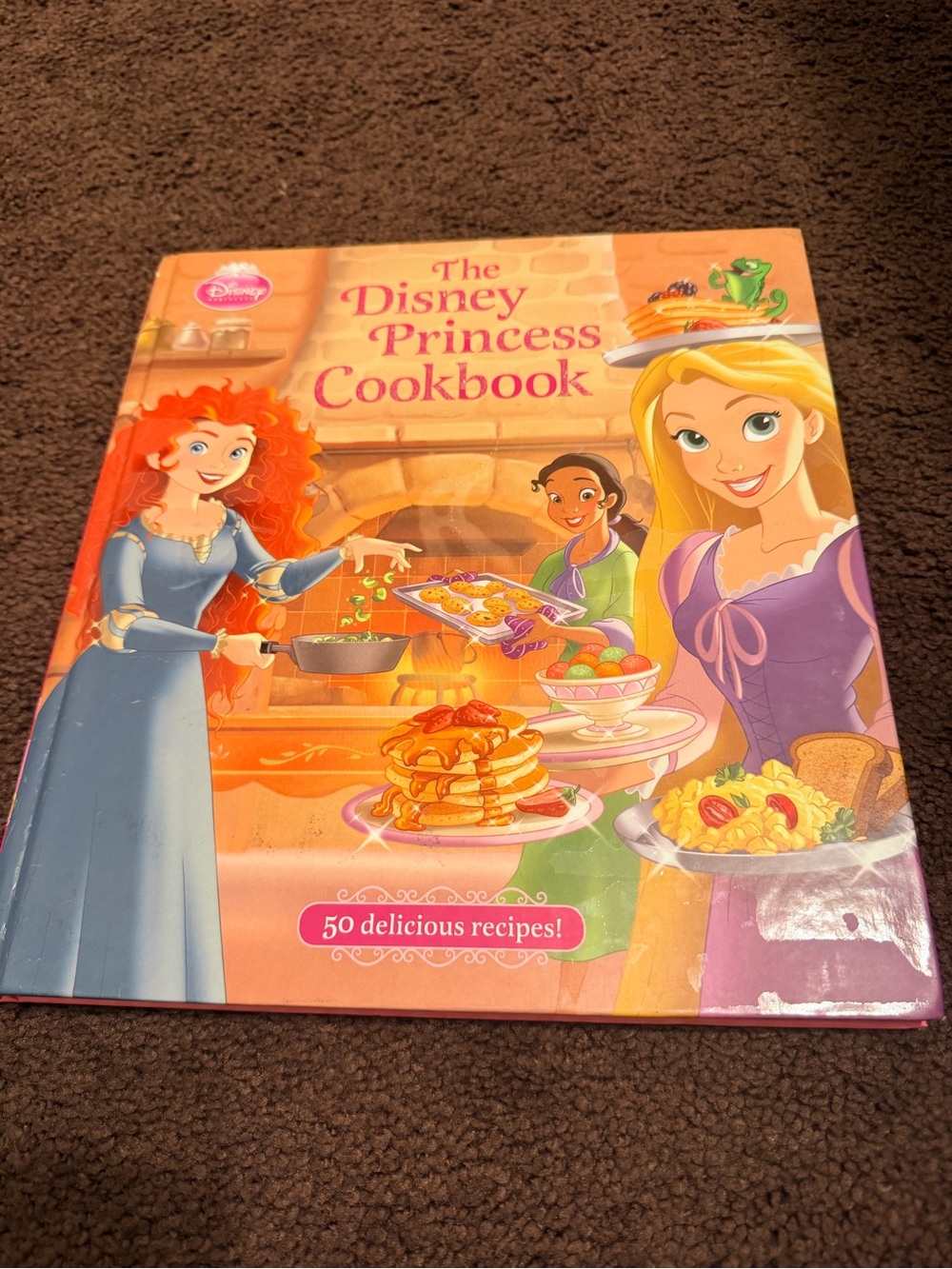 Disney Princess Cookbook - Peach, Purple & Blue Illustrated Cover